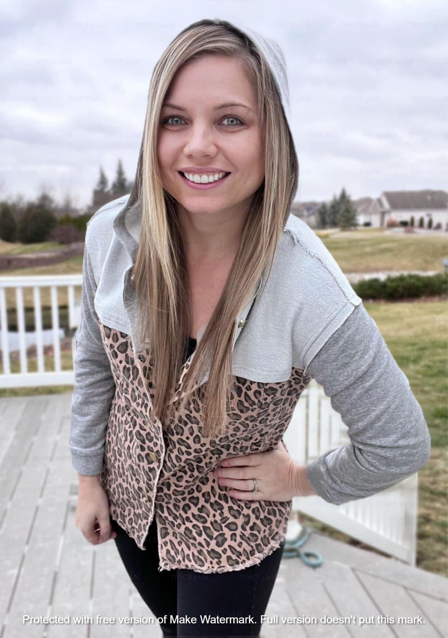 Leopard And Sweater Shacket