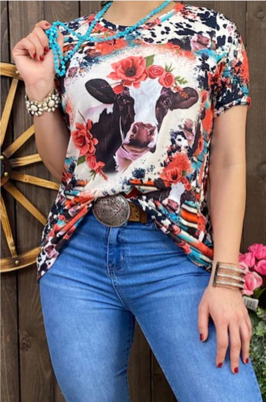 Floral Cow