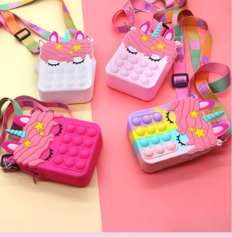 Kids 🦄 Unicorn Bubble Popper Purses RTS