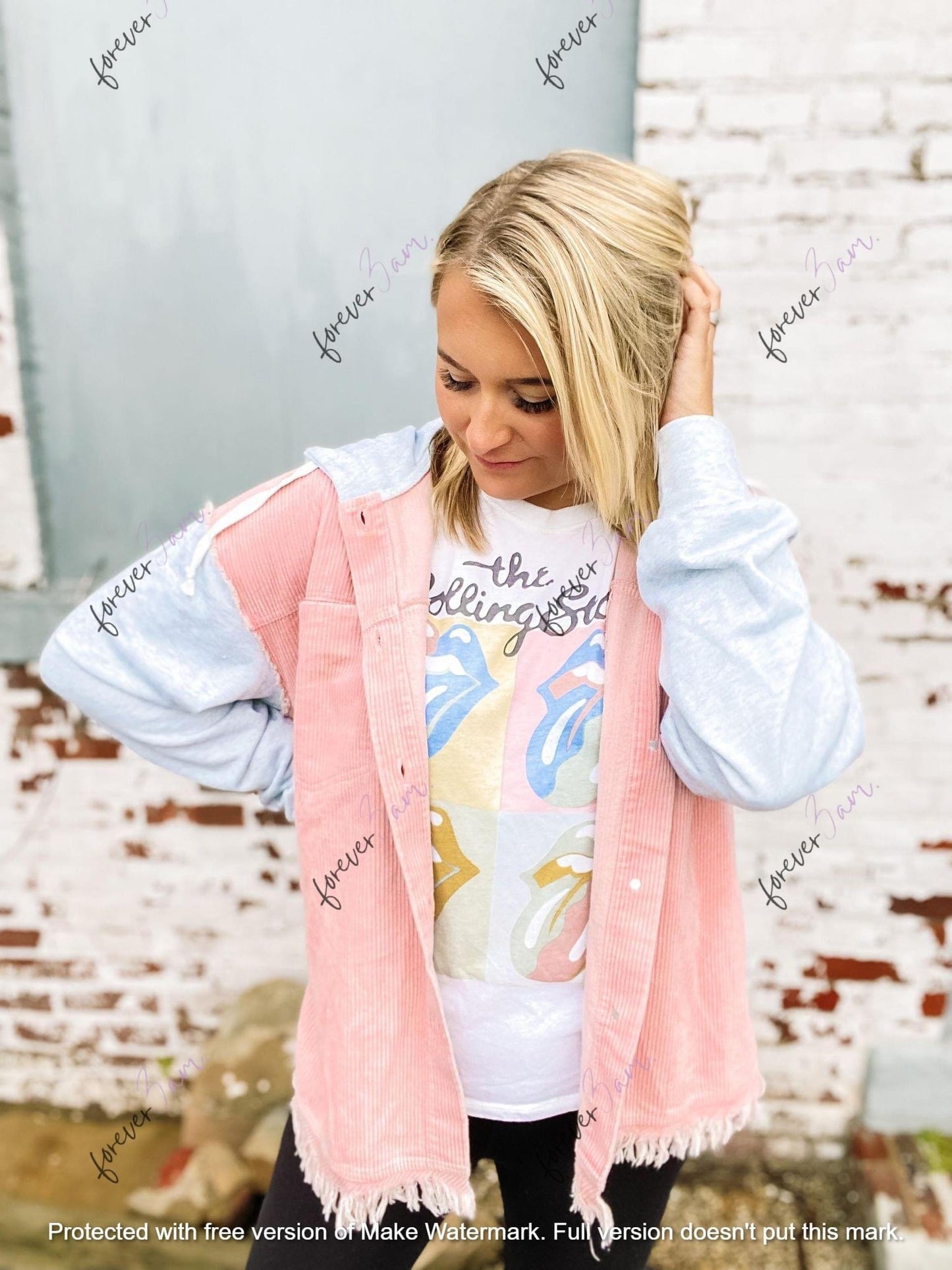 Hooded Frayed Super Soft Corded Shacket