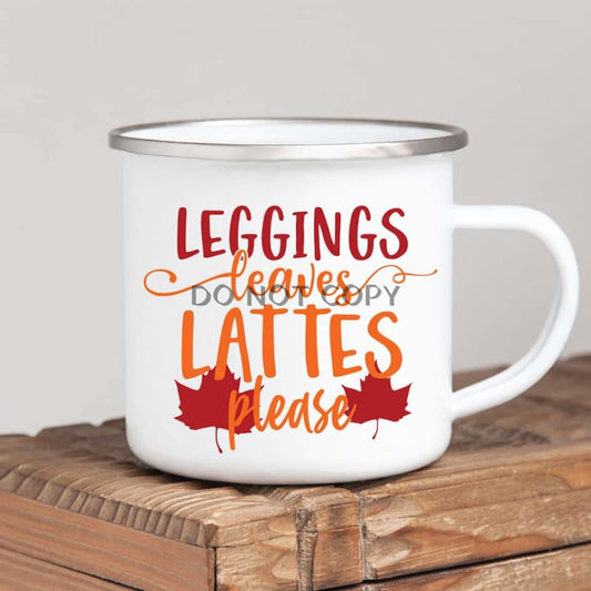 Leggings Leaves Lattes Mug