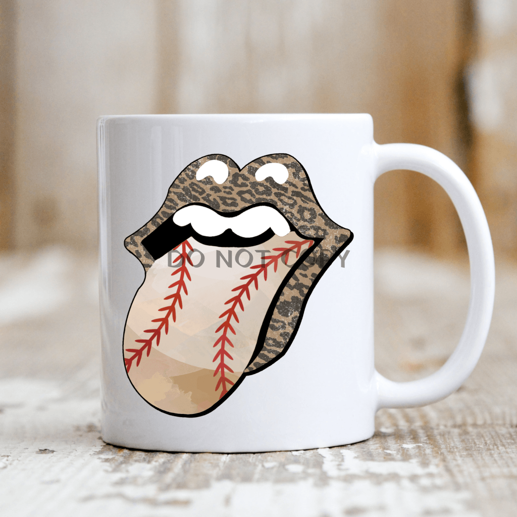 Leopard Baseball Tongue Mug