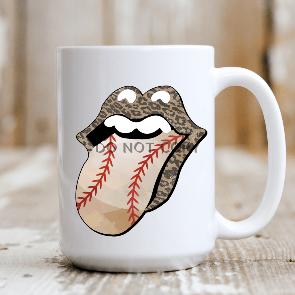 Leopard Baseball Tongue Mug