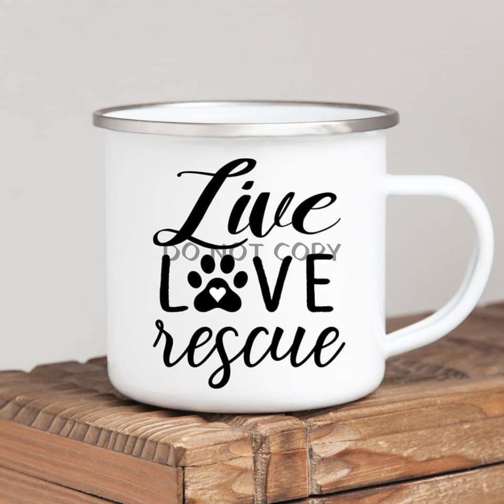Live Love Rescue Enamel Mug Mug