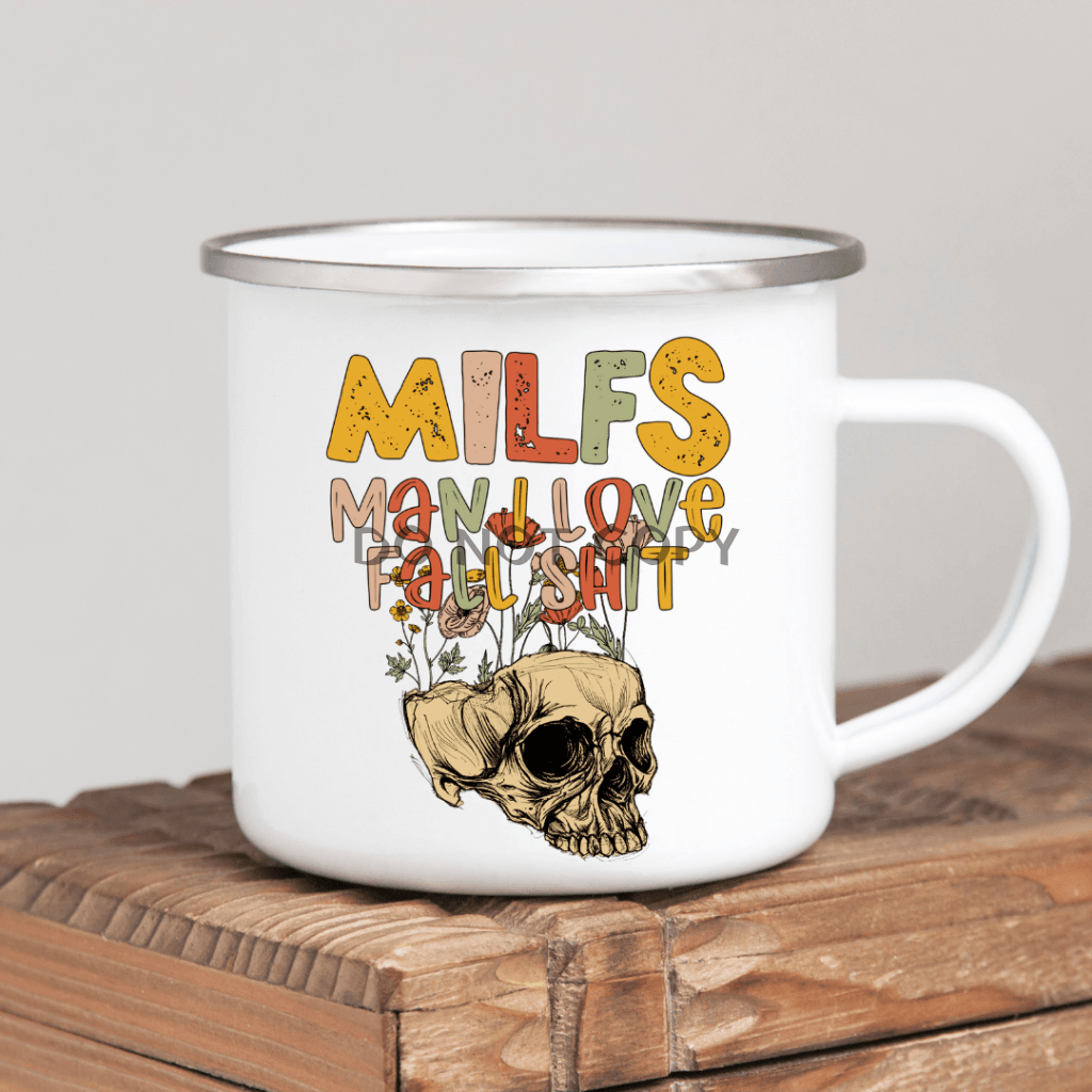 Milfs Love Fall Enamel Mug Mug
