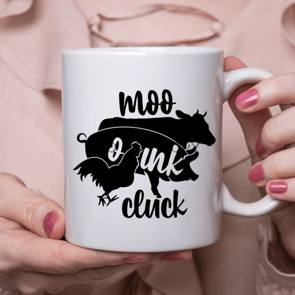 Moo Oink Cluck Ceramic Mug 11Oz Mug