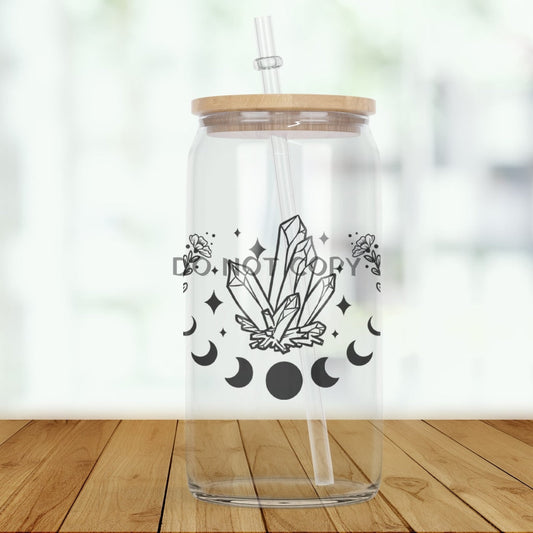 Moon Phases Glass Can