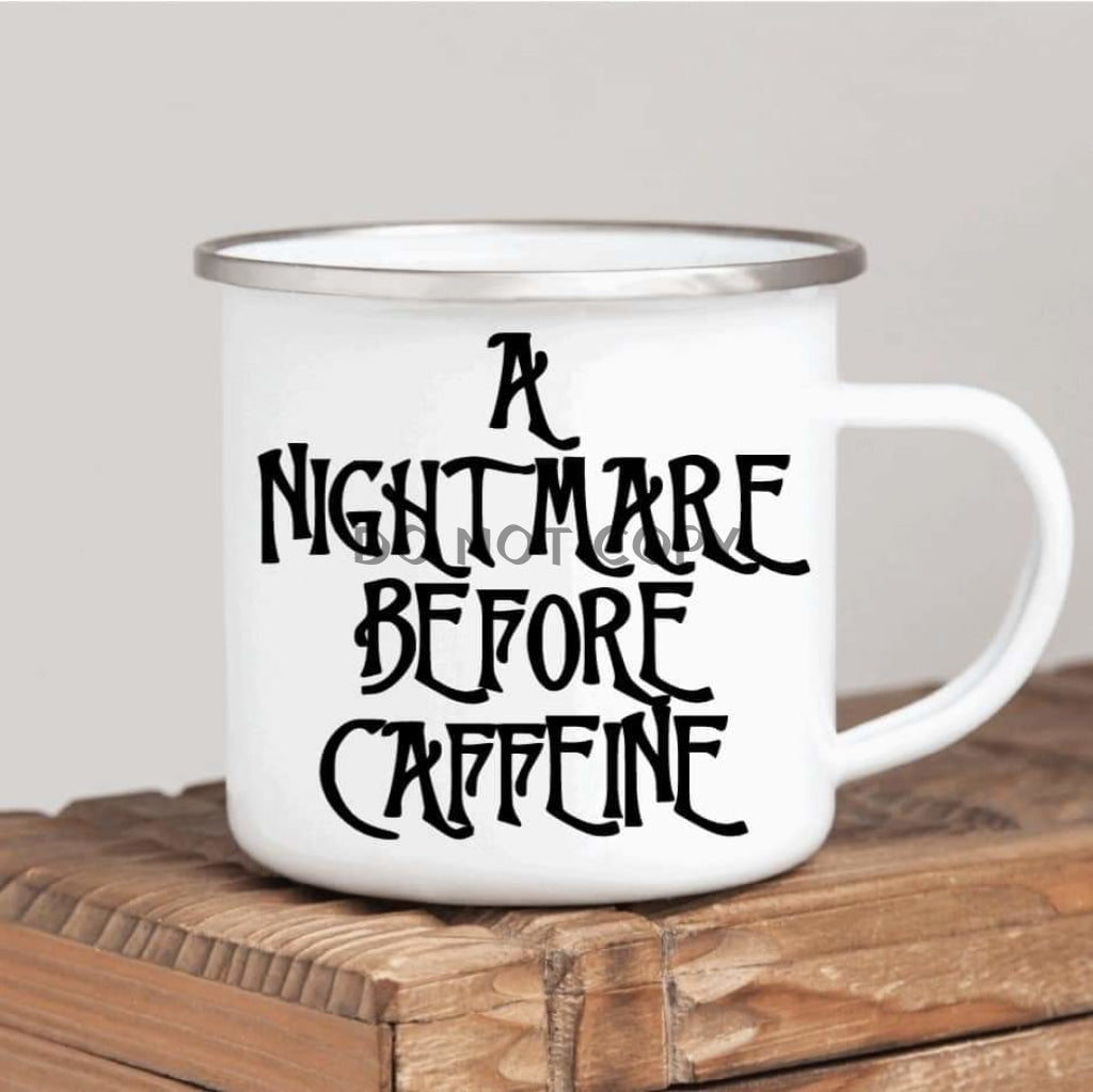 Nightmare Before Coffee Enamel Mug Mug