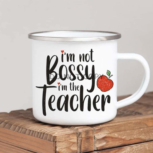 Not Bossy Enamel Mug Mug