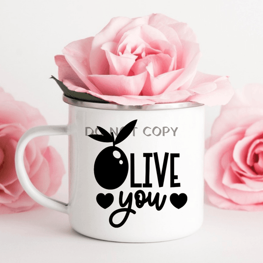 Olive You Enamel Mug Mug
