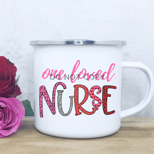 One Loved Nurse Enamel Mug Mug