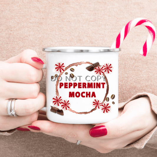 Peppermint Mocha Enamel Mug Mug