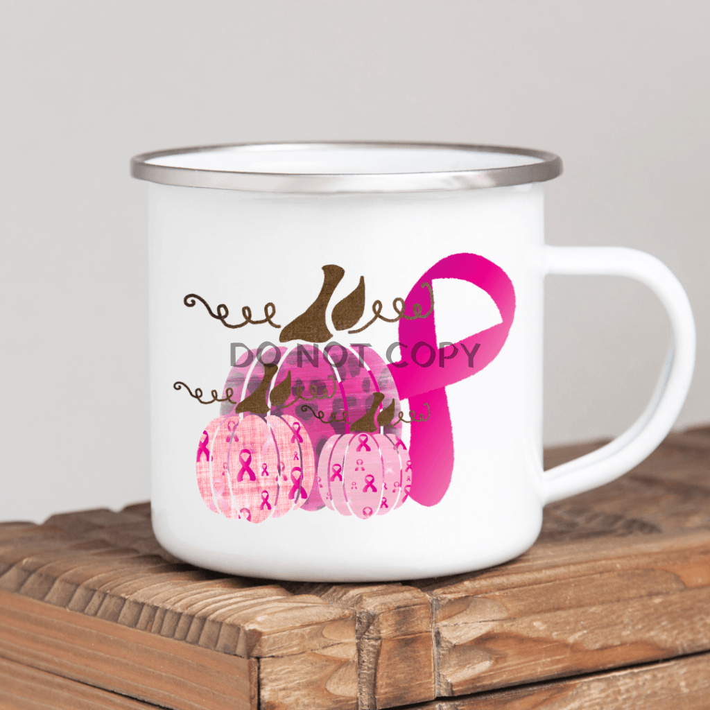 Pink For October Enamel Mug Mug