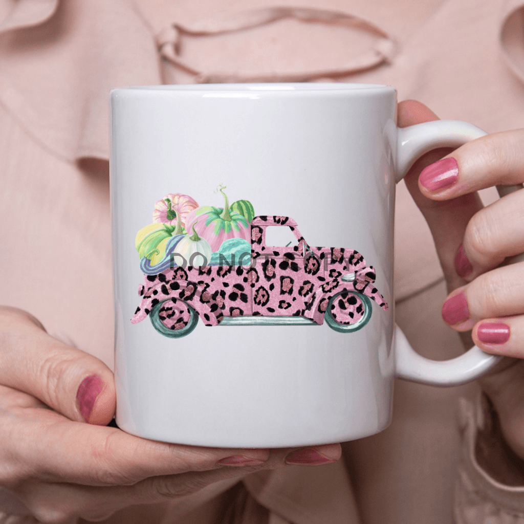Pink Leopard Truck Ceramic Mug 11Oz Mug