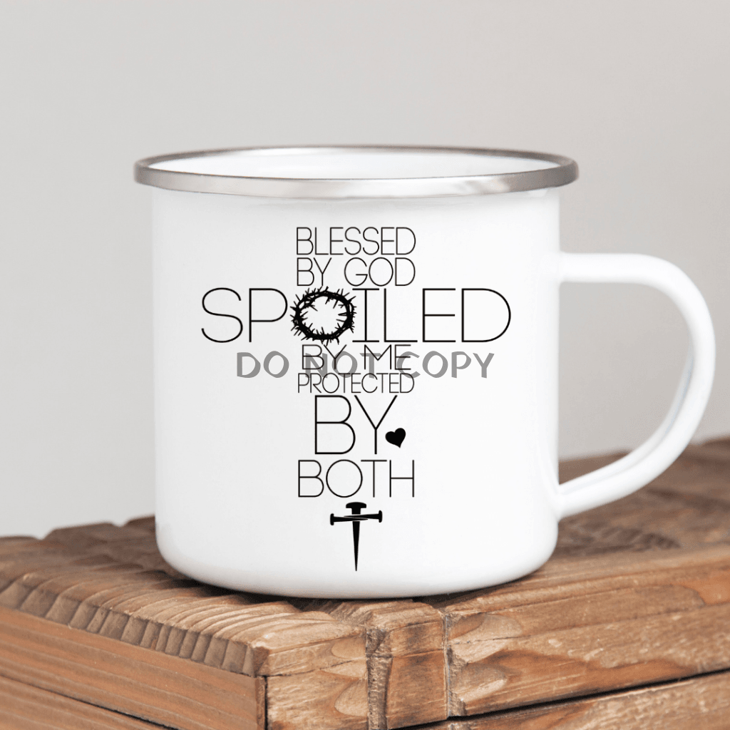 Protected By Both (Spoiled By Me) Enamel Mug Mug