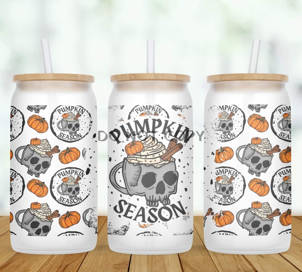 Pumpkin Spice Season Glass Can