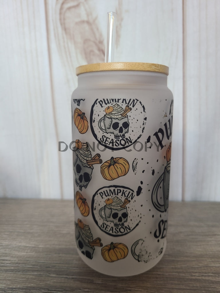 Pumpkin Spice Season Glass Can