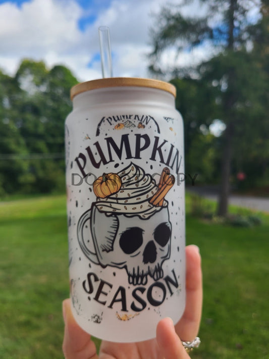 Pumpkin Spice Season Glass Can