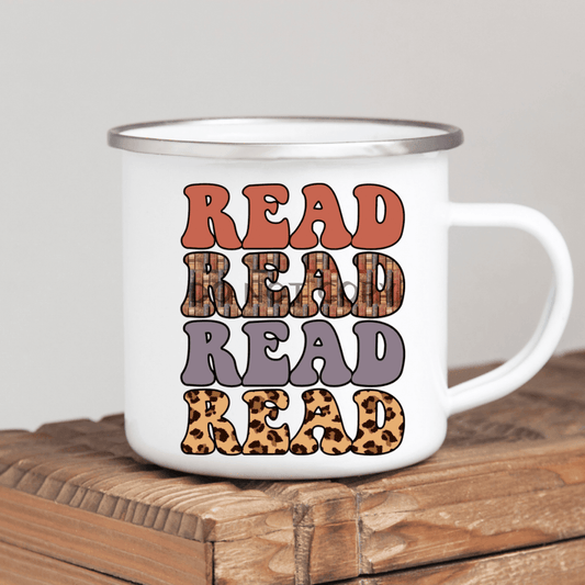 Read Stacked Enamel Mug Mug