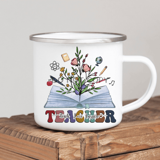 Reading Teacher Enamel Mug Mug