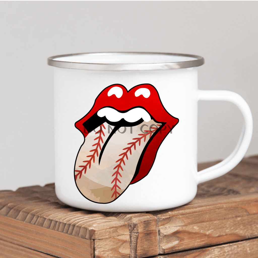 Red Baseball Tongue Mug