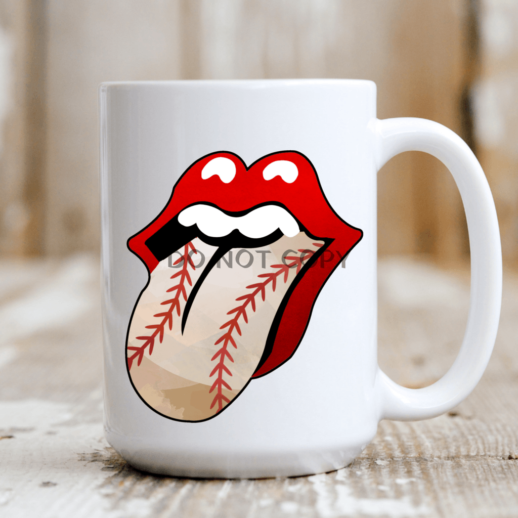 Red Baseball Tongue Mug