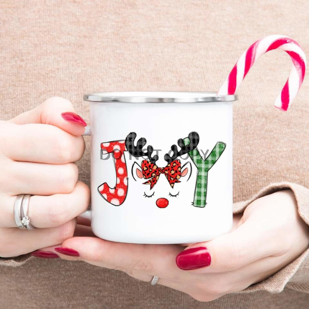 Reindeer Joy Enamel Mug Mug