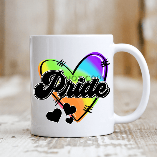Retro Pride Heart Ceramic Mug 11Oz Mug