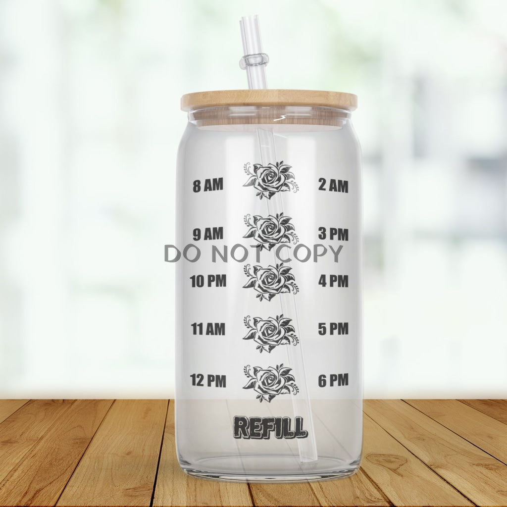 Rose Tracker Glass Can