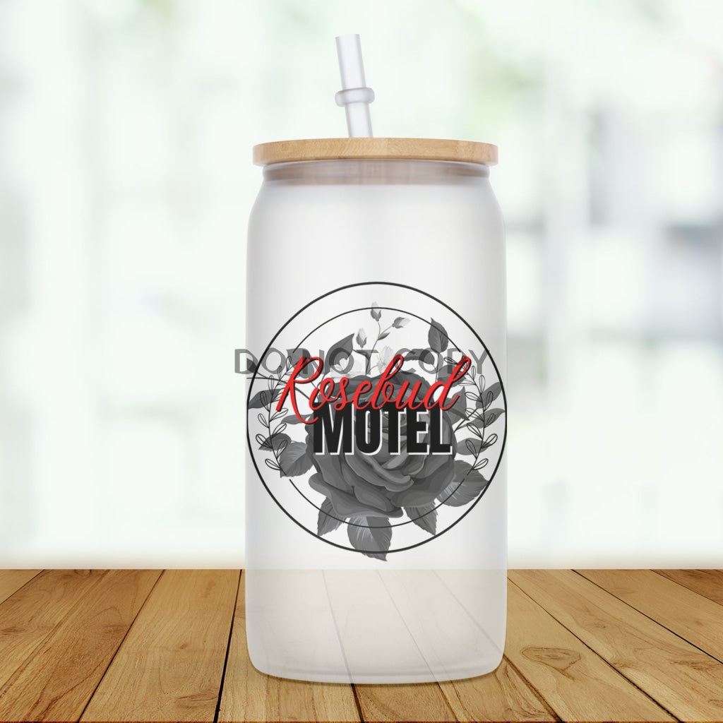 Rosebud Motel Glass Can