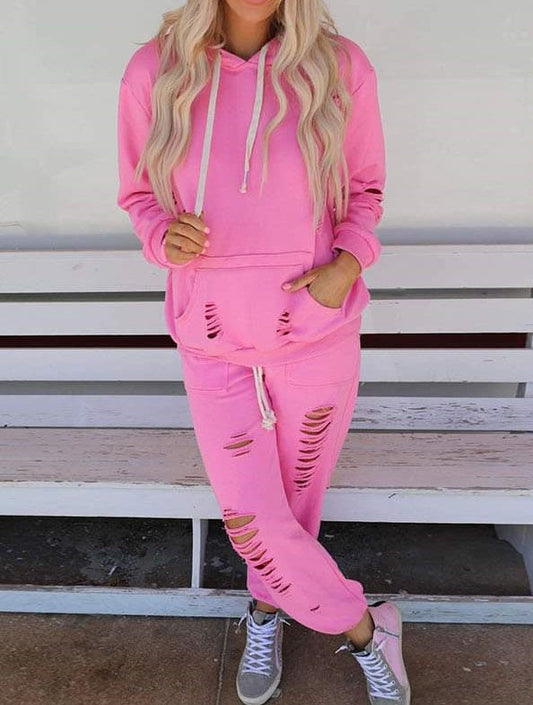 Distressed Jogger & Hoodie Set Preorder Warehouse