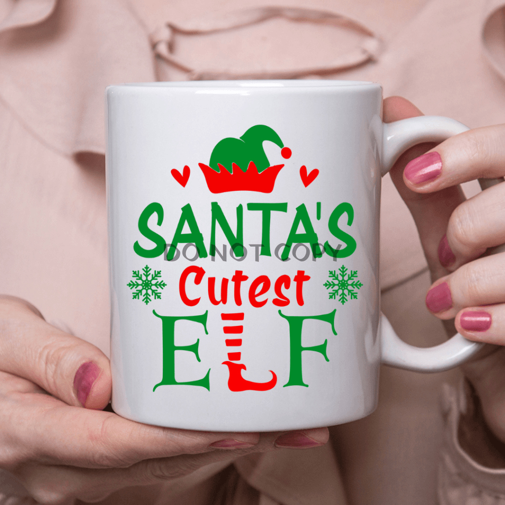 Santas Cutest Elf Ceramic Mug 11Oz Mug