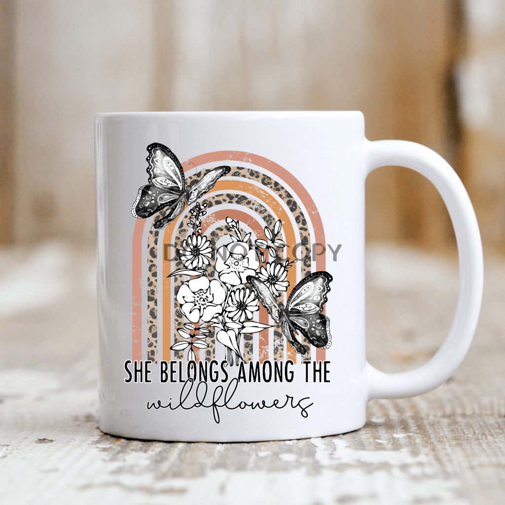 She Belongs Amoung The Wildflowers Mug