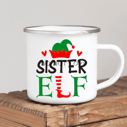 Sister Elf Enamel Mug Mug