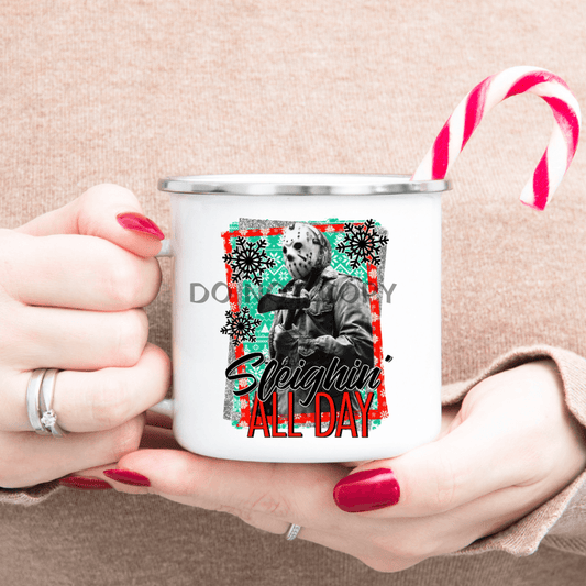 Sleighin All Day Enamel Mug Mug