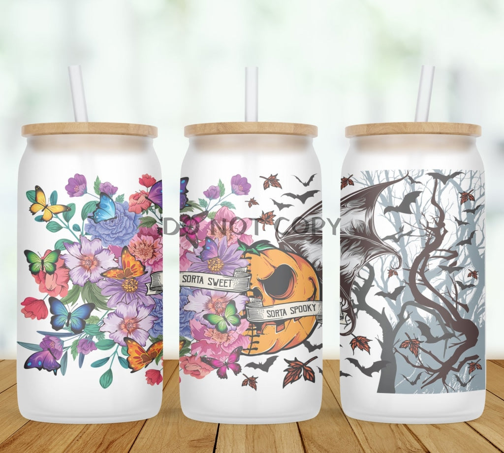 Sorta Sweet Spooky Glass Can