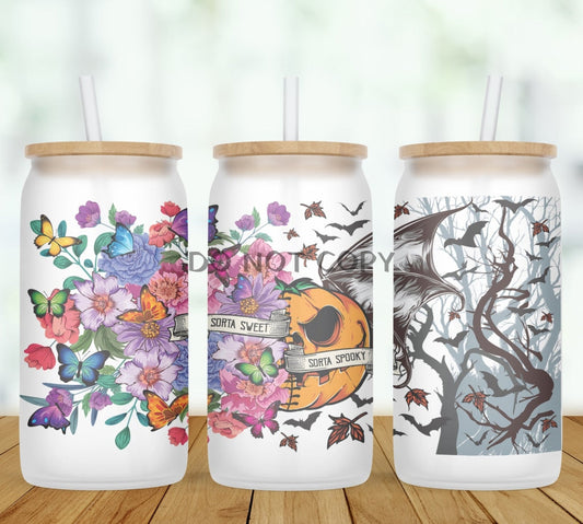 Sorta Sweet Spooky Glass Can