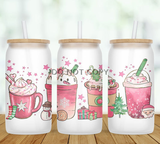 Sparkly Winter Drinks Glass Can