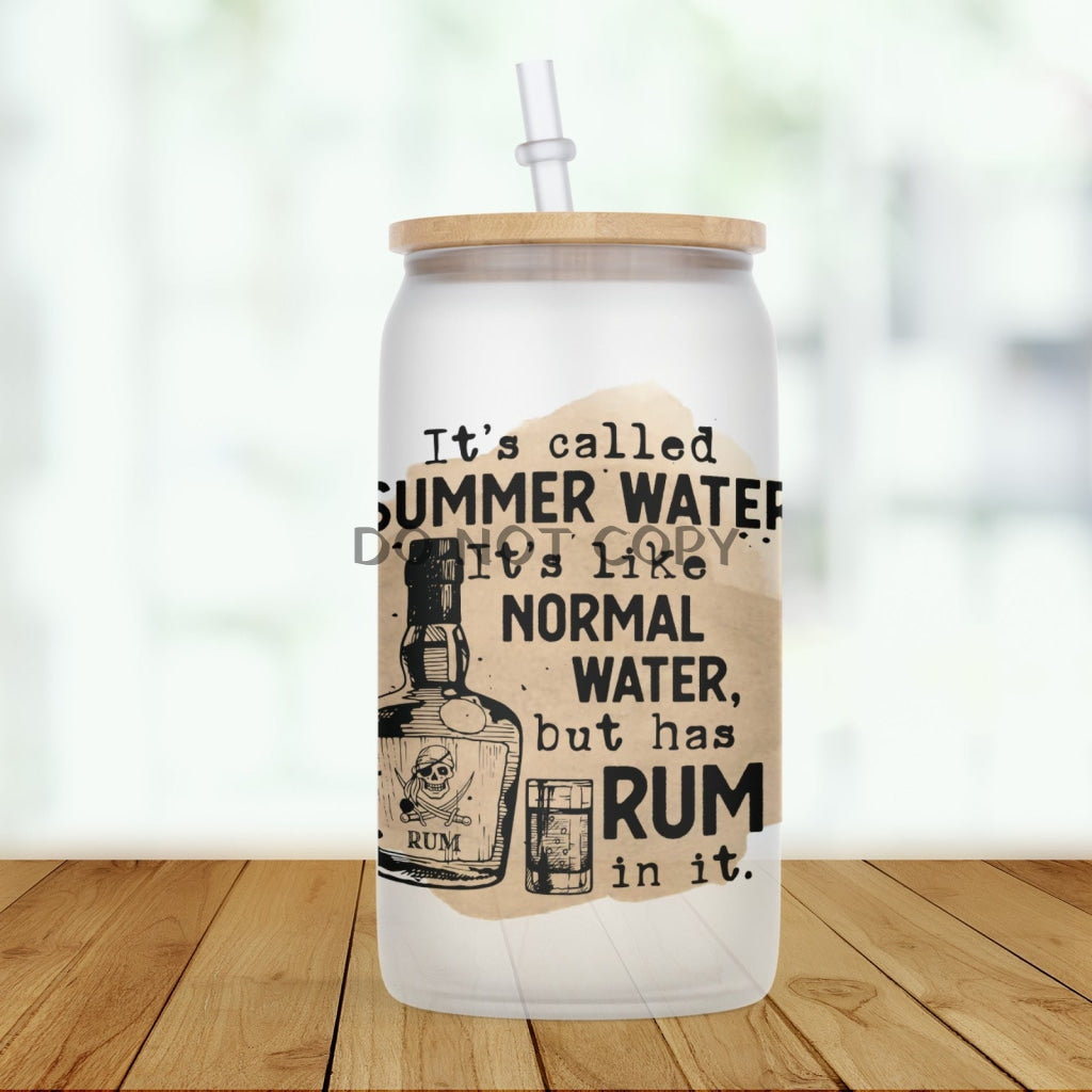 Summer Water Frosted Glass / Rum Glass Can