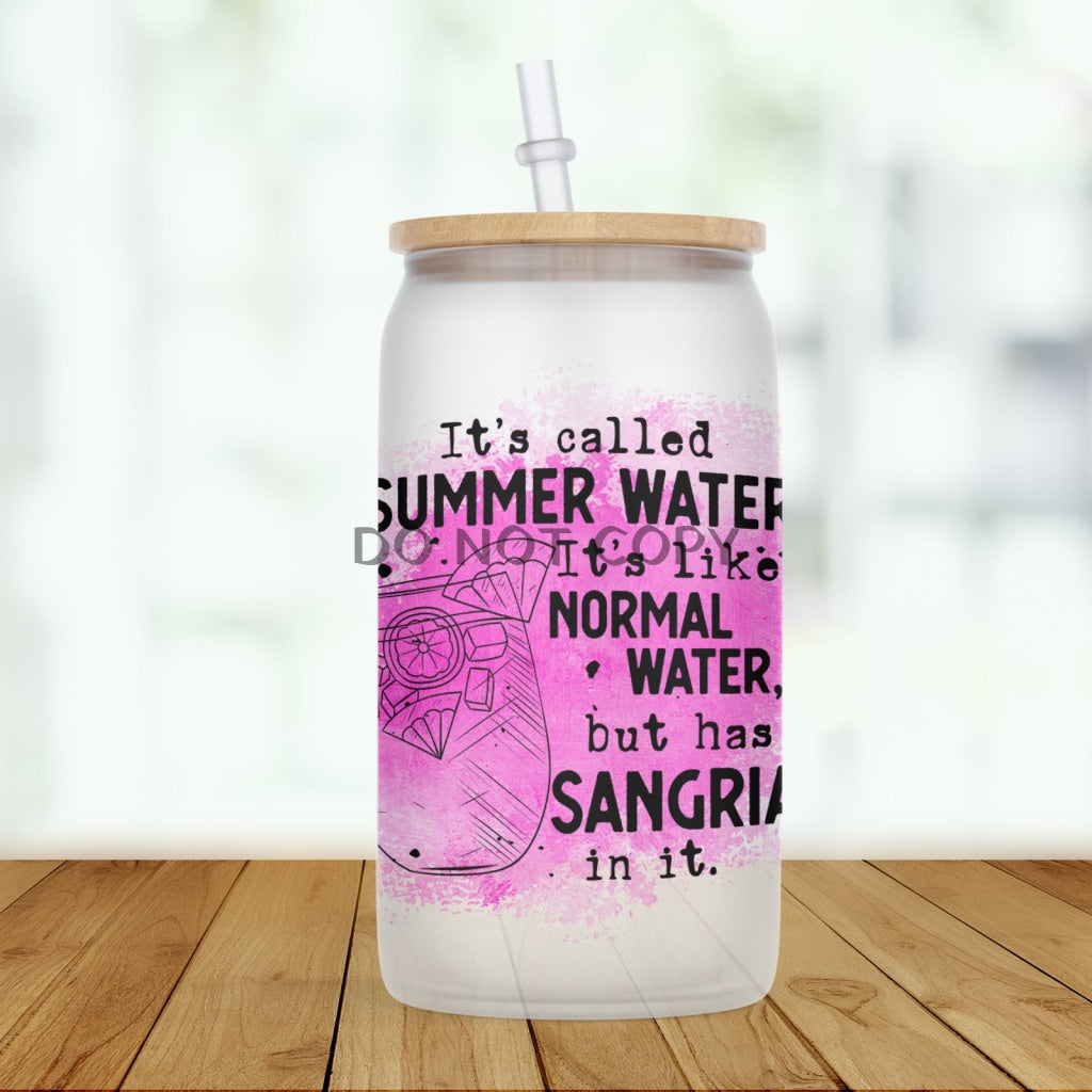 Summer Water Frosted Glass / Sangria Glass Can