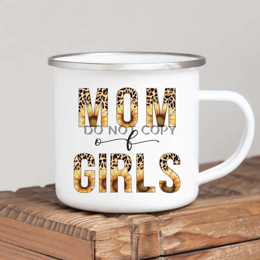 Sunflower Mom Of Girls Enamel Mug Mug