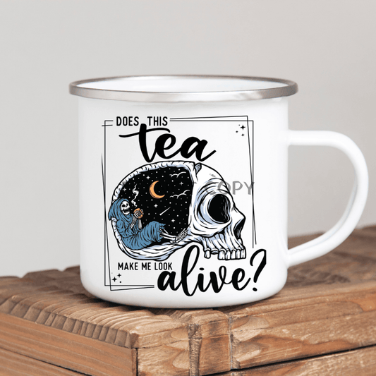 Tea Make Me Alive Enamel Mug Mug