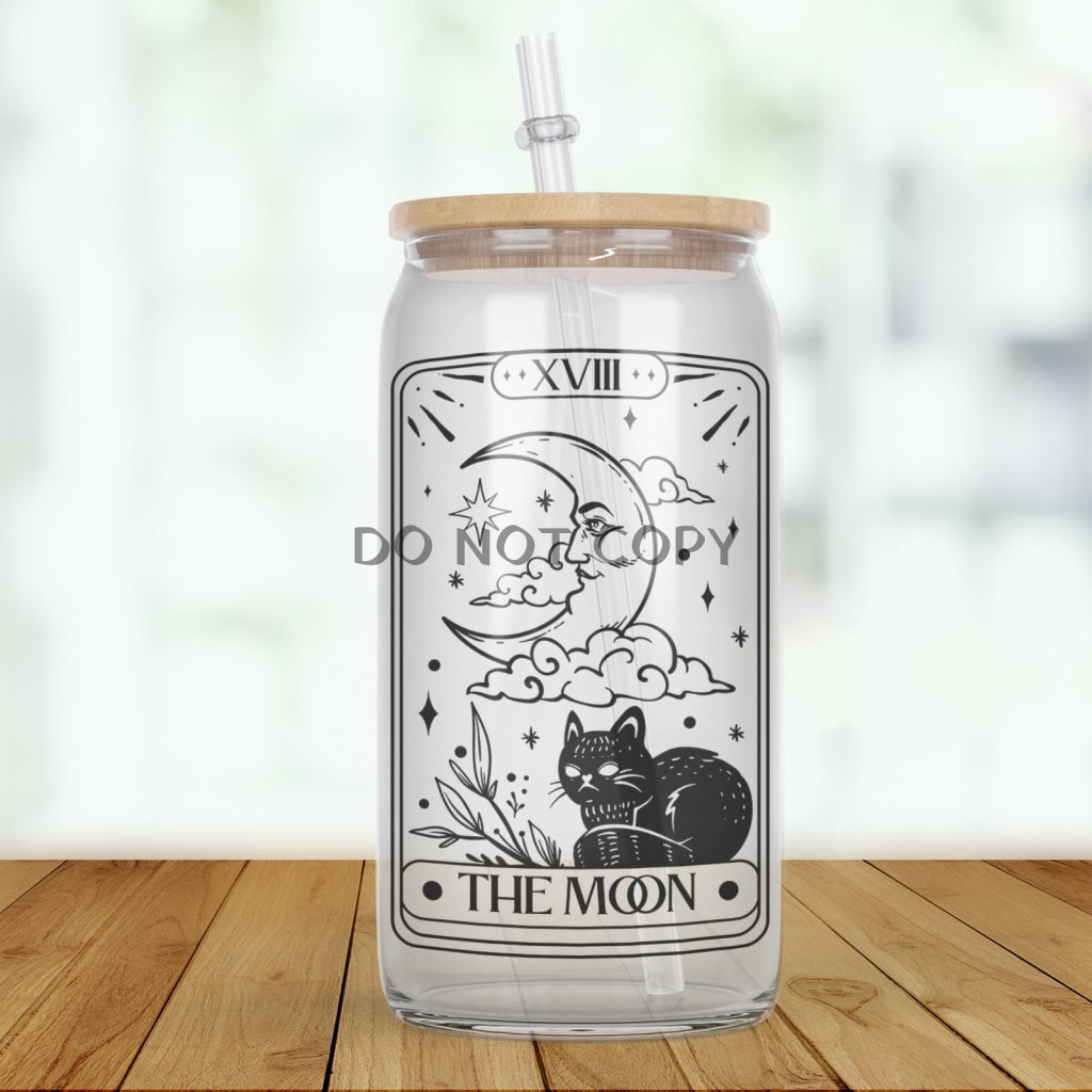 The Moon Tarot Glass Can