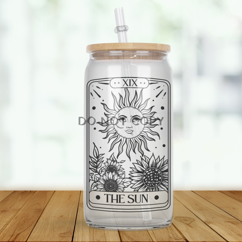 The Sun Tarot Glass Can