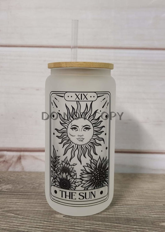 The Sun Tarot Glass Can
