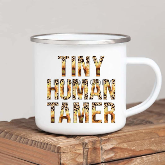 Tiny Human Tamer Enamel Mug Mug