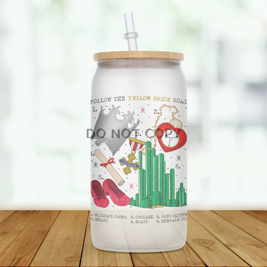 Yellow Brick Road Glass Can