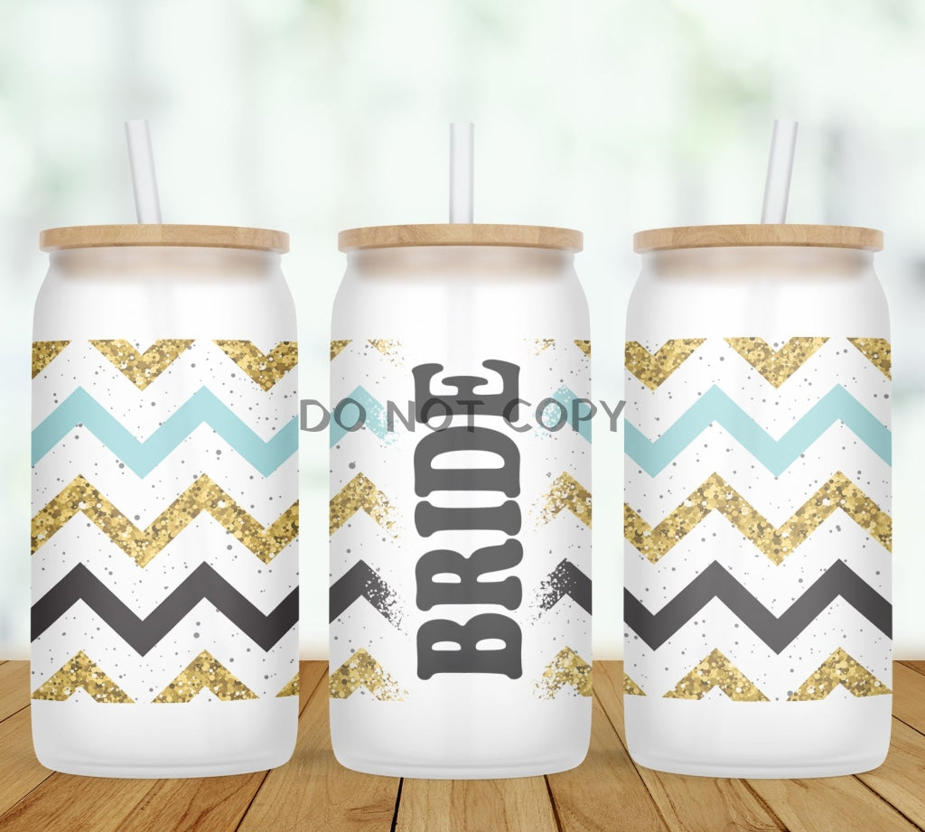 Zigzag Personalized Glass Can